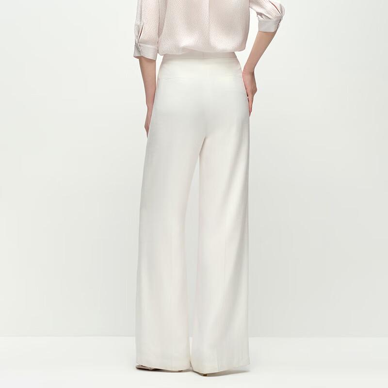 OVVOVV Women's Easy-Care Acetate Wide-Leg Trousers