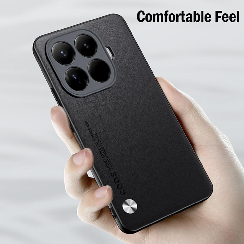 Lederhülle für Xiaomi 15T Pro Hülle für Xiaomi Mi 15T Luxus Fasertextur PU-Leder Schutz Capa Stoßfeste Abdeckung