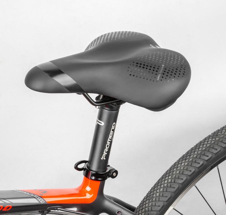 Comfort Plus Mountain Bike Saddle: Wide, Thickened with Handle and Groove