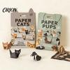 3D Animal Paper Folding Origami Craft Kit, DIY Cat Dog Set with Instruction, Handmade Desktop Decoration Fun Screen?Free Art Activity, Creative