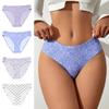 Niedrig geschnittene nahtlose Ice-Silk-Slips für Damen Sexy Print Atmungsaktiv Schnelltrocknend Bequem Dreieck-Slips