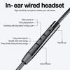 Wired Earphones In-Ear Noise Reduction Deep Bass Headphones with Microphone and Volume Control for Smartphone Laptop Computer