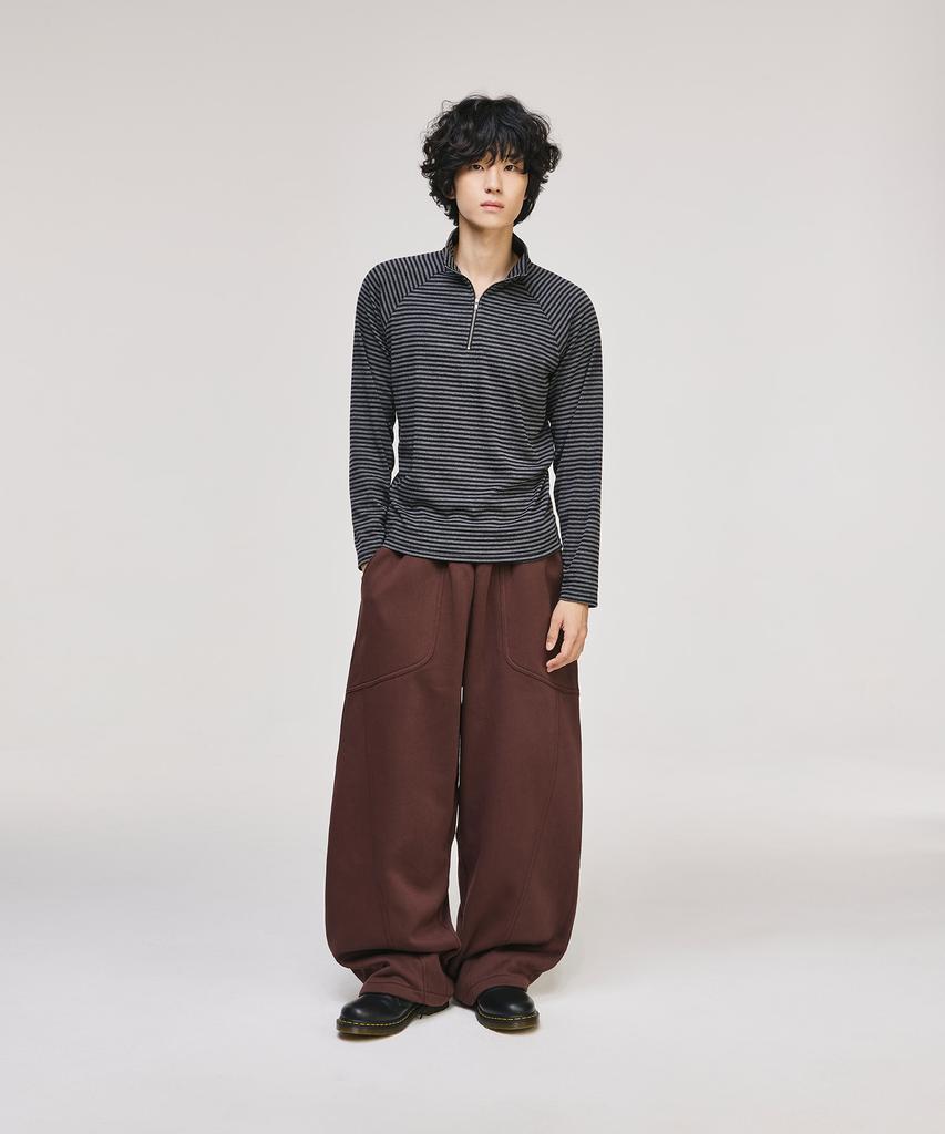 SIGNATURE Fatigue Curved Fleece-Lined Training Pants [Brown]