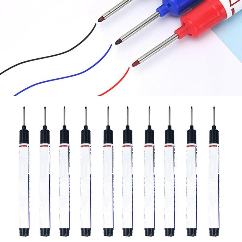 10ks/sada 20 mm Hluboký otvor s dlouhým hrotem Permanentní popisovače pro kovové perforační pero Vodotěsná koupelna Dřevoobráběcí dekorace