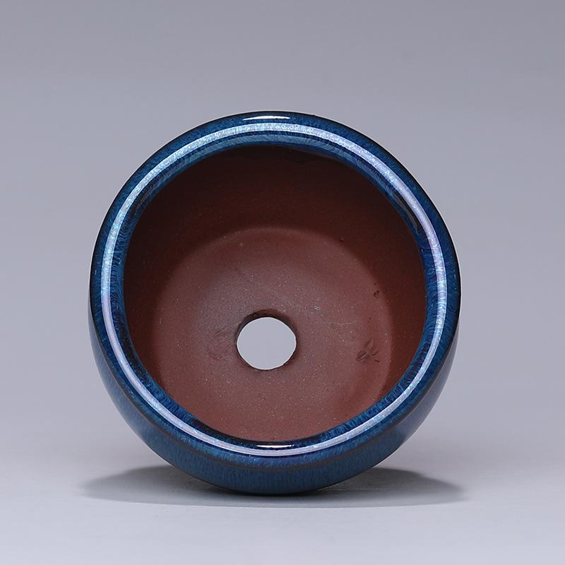 Bonsai Ceramic Flower Pot with Hole for Succulent or Asparagus Fern - Indoor Desktop Green Plant, Breathable Seedling Pot for Household