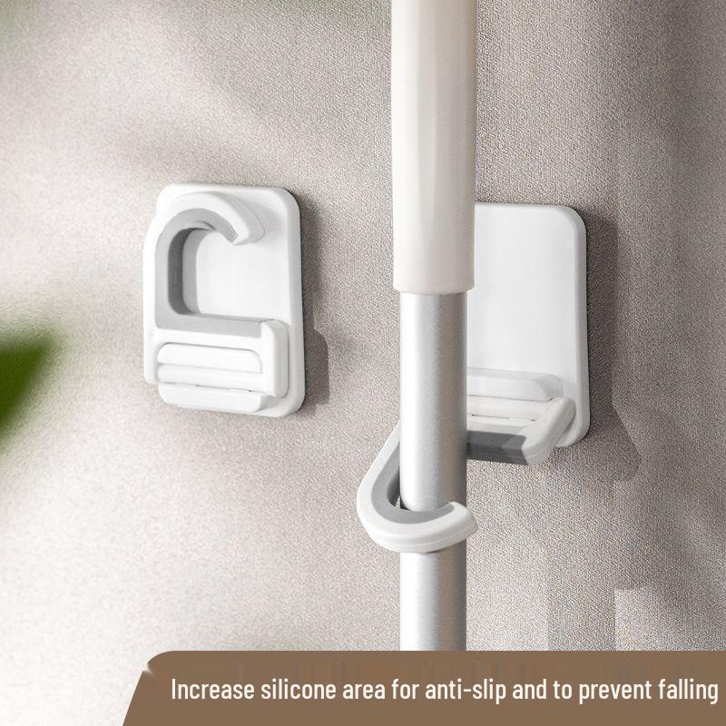 Traceless Wall-Mounted Mop & Broom Holder Clip