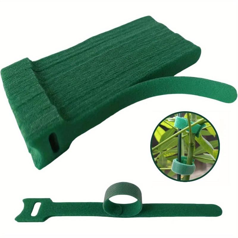10/50/100/200pcs Reusable Adjustable Non-Slip Nylon Plant Ties with Hook and Loop Fasteners, Ideal for Gardening Applications