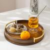 Light Luxury and Simple Home Kitchen Round Bamboo Tray Home Restaurant Tea Set Small Tray Portable Fruit Snack Tray Dropshipping
