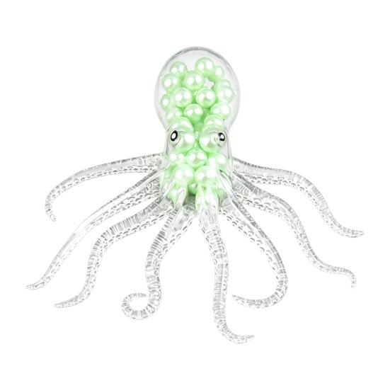 Stretchy Octopus Toy Bead Filled Squeeze Toy, Stress Relief Sensory Calming Mini Fidget for Hand Exercise & Relaxation TPR Ball