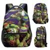 3 Piece School Backpack Set for Students Large Capacity Oxford Cloth Schoolbag with Shoulder Strap and Pencil Case