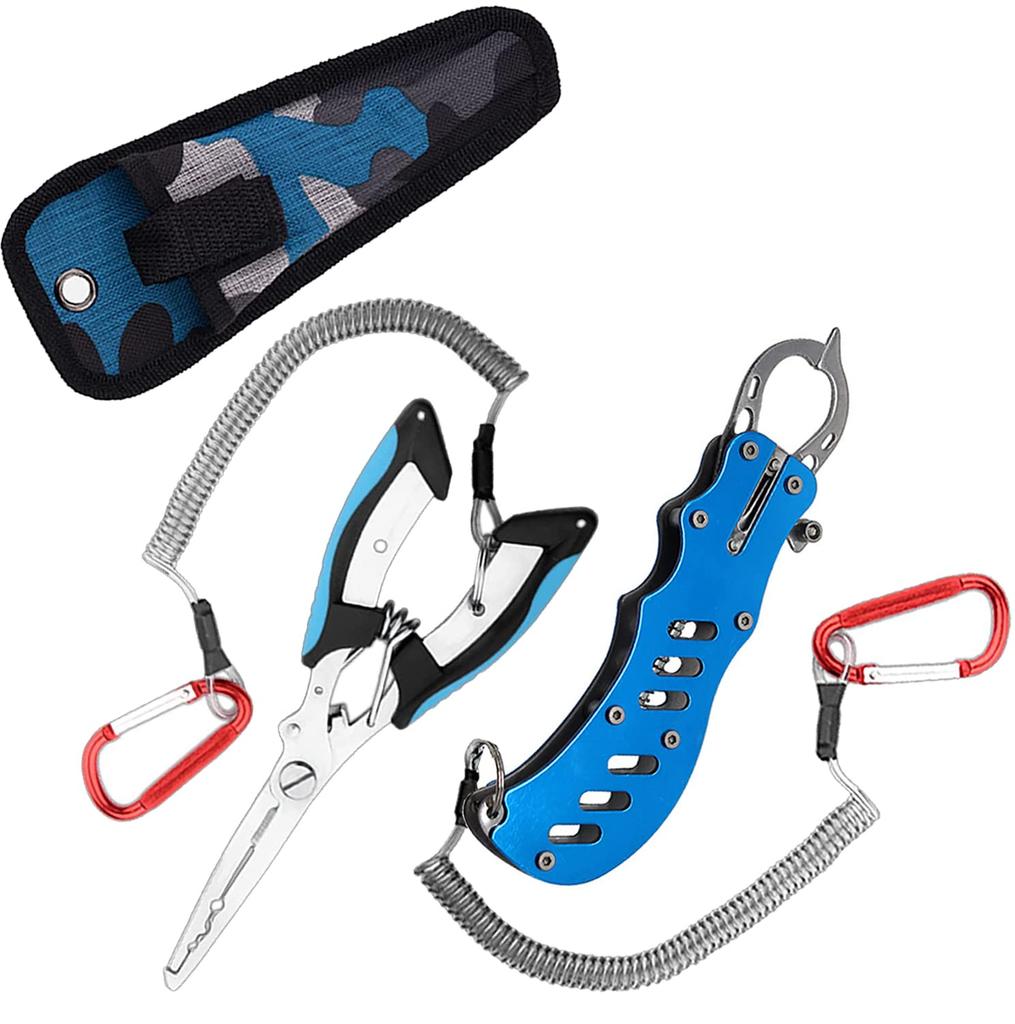 Sakura Direct Mail 3rd Generation Lure Fishing Set of 2 Fish Pliers for Locking Fishing Stainless Steel Fish Fish Hook Line Safety Rope and Storage