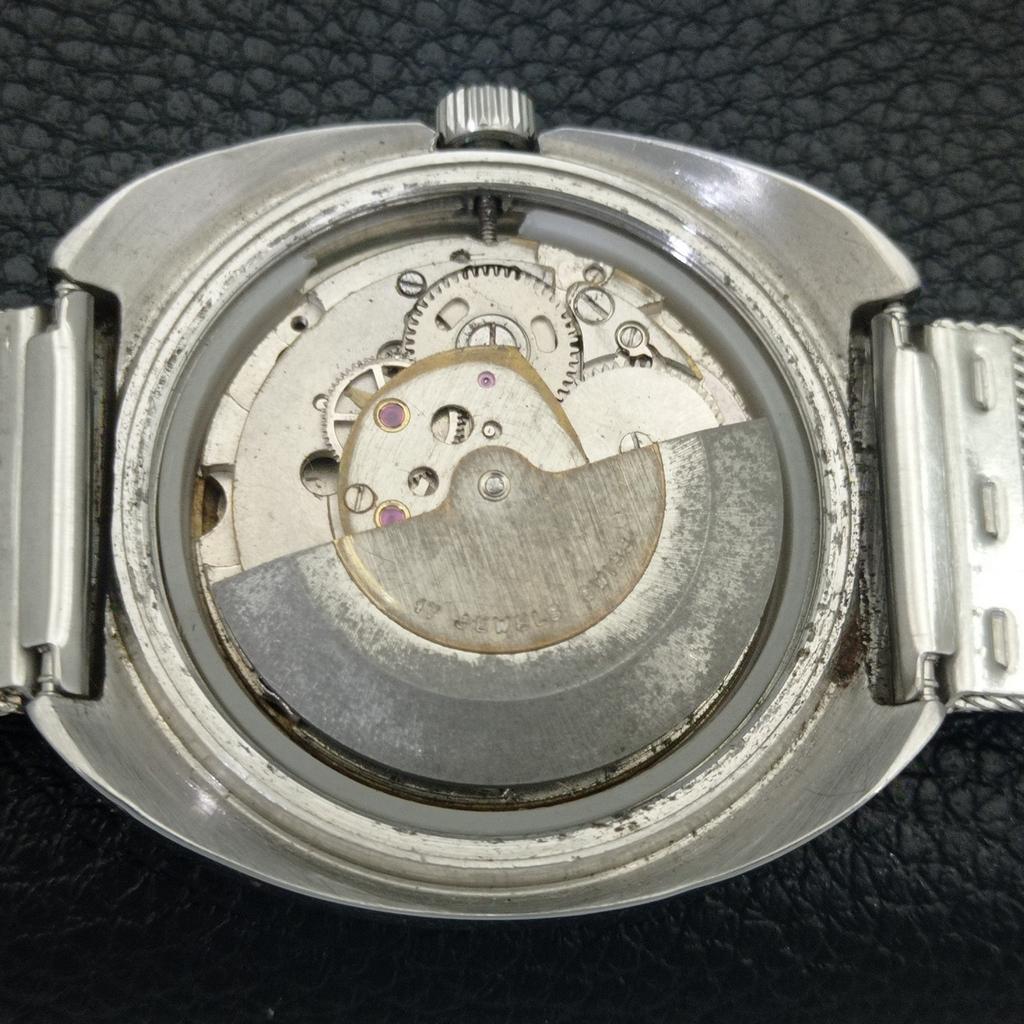 VINTAGE NINO AUTOMATIC 2066 SWISS MENS SEA GREEN COLOR DIAL WATCH a703032-1