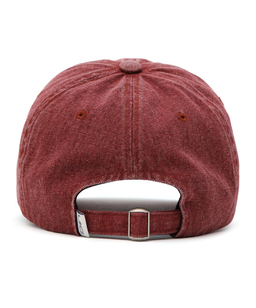 Eondeokeonteulol Washed Cotton Vintage Relaxed Fit Logo Oversized Big Head Ball Cap Unisex Baseball Cap Uc / Bio Washed B B / Ox Red