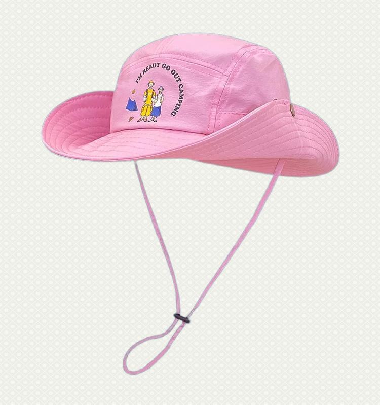 Summer new quick-drying mountaineering hat women's big head circumference shading sun protection UV protection bucket hat big brim