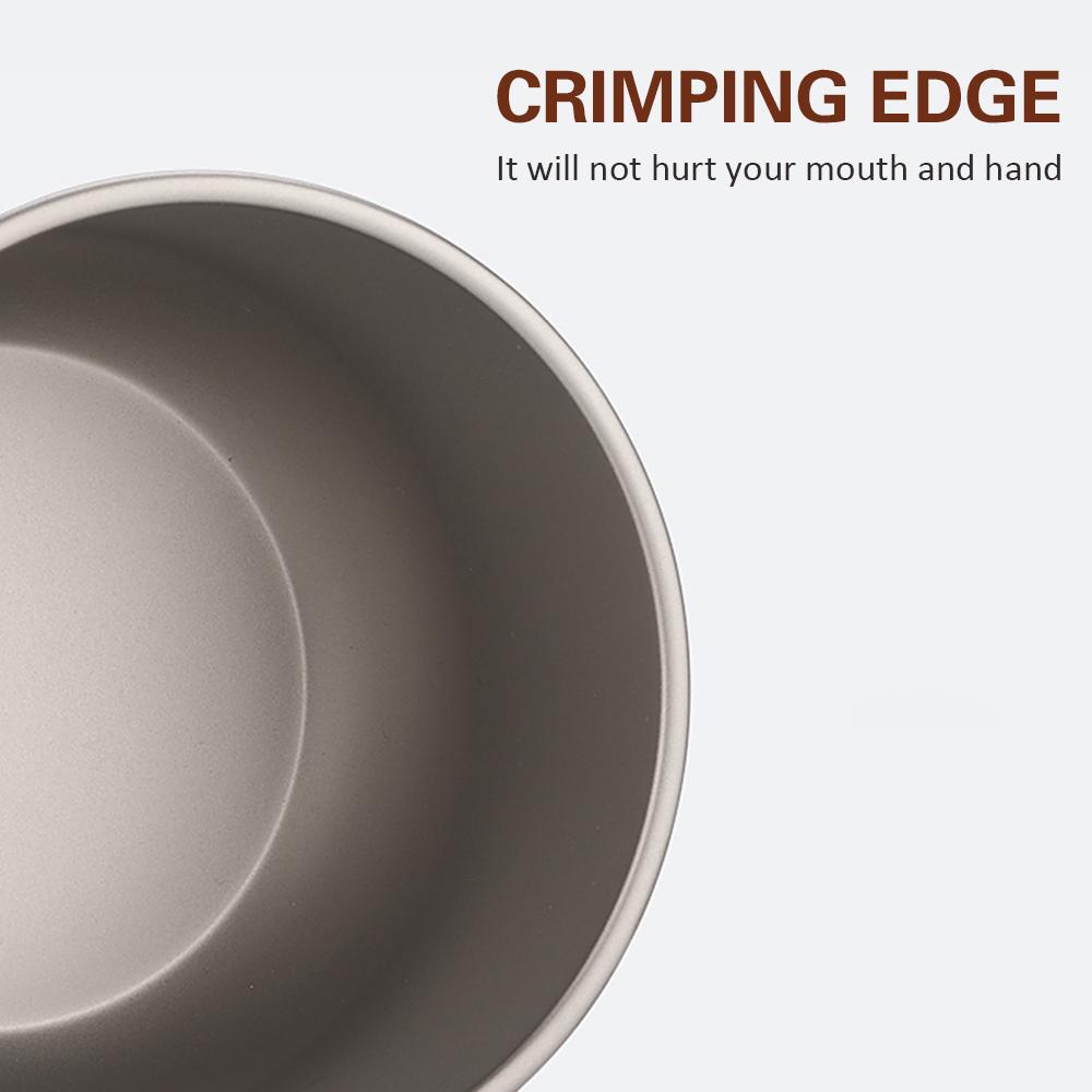 500ml Titanium Cup with Lid and Handle Camping Coffee Cup Lightweight Coffee Pot for Backpacking