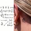 1 Hoja Araña Letra Flor Patrón Pequeño Tatuajes Temporales Para Mujeres Dedo, Pegatina de Tatuaje Falso Realista de Larga Duración