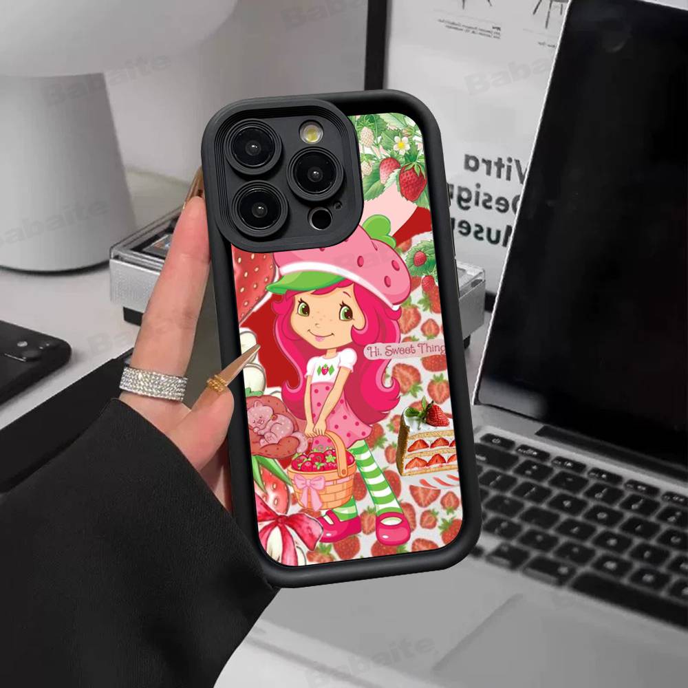 S-Strawberry-shortcake Girl Phone Case For Iphone 16 15 14 13 12 11 Pro Max Plus 17 Air Shell