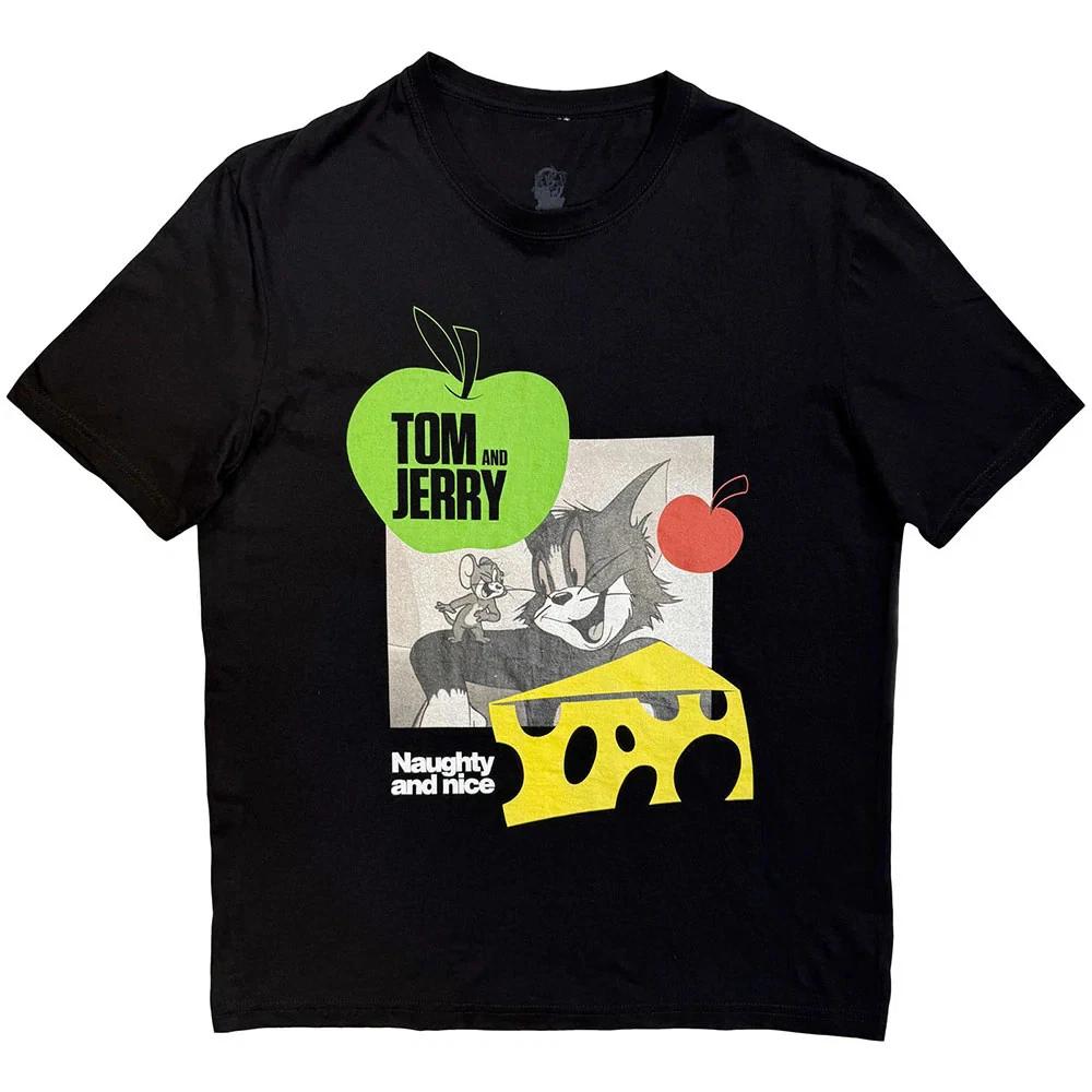 

Tom & Jerry T-Shirt: Naughty & Nice (Black) OFFICIAL NEW 4XL
