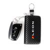 Carbon Fiber Car Key Chain Holder Case Cover Bag For Seat LEON Logo Auto Accessories
