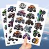 10 Sheets Monster Truck Tattoo Sticker Cartoon Waterproof Sweat Fun Face Arm Temporary Tattoo Sticker Set
