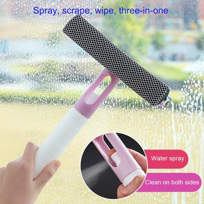Pulitore per vetri multifunzione 3 in 1 con spruzzatore e raschietto, adatto per verniciatura a spruzzo, lavaggio