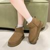 Women's Thick Soled Fashion Winter Lightweight Warm Anti Cold Snow Boots Non-slip Casual Sneakers Cotton Boots