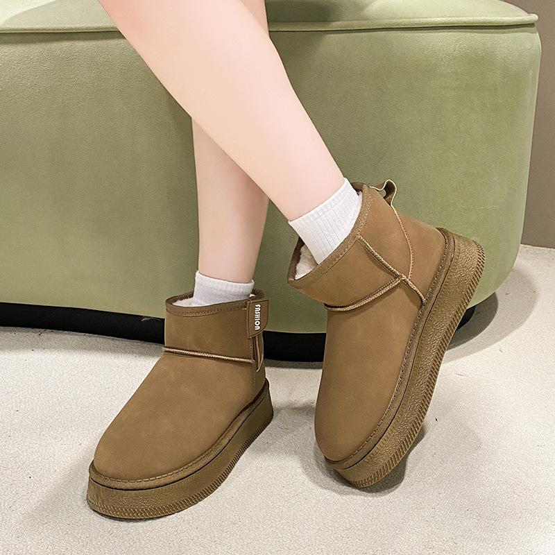 Women's Thick Soled Fashion Winter Lightweight Warm Anti Cold Snow Boots Non-slip Casual Sneakers Cotton Boots