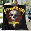 Guns n'roses band retro print blanket Flannel Soft Comfort Blanket Home Travel Blanket Kids Warm Blanket birthday gift