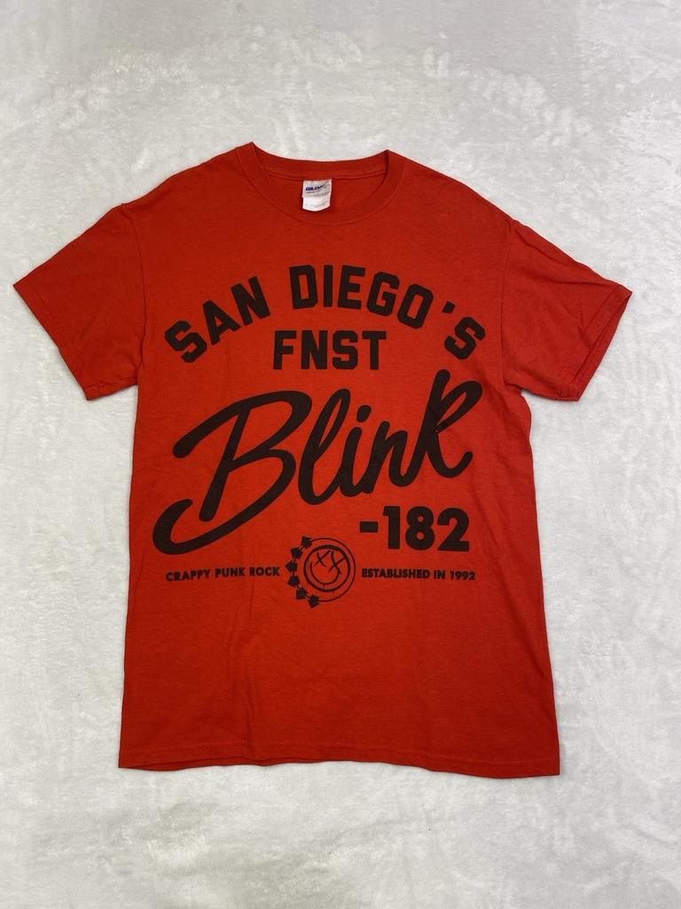 Blink-182 Erwachsenengröße klein San Diegos feinstes schrottiges Pop-Punk-T-Shirt rot