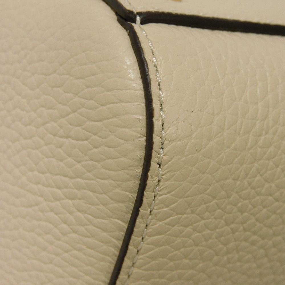 Used Thea Web Small Satchel 10833 84777 7922 Calfskin Tassel 3-Way Shoulder Bag with Double T Logo Ivory Women's from