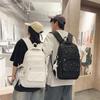 Schoolbag New Schoolbag Women's High-value Star-printed Backpack Men's Junior High School Water-proof Commuter Campus Backpack