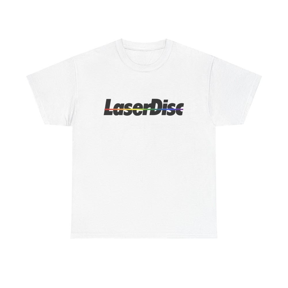 LaserDIsc Vintage Logo Graphic T Shirt Retro Movies Unisex Heavy Cotton Tee Unisex T-Shirt XL