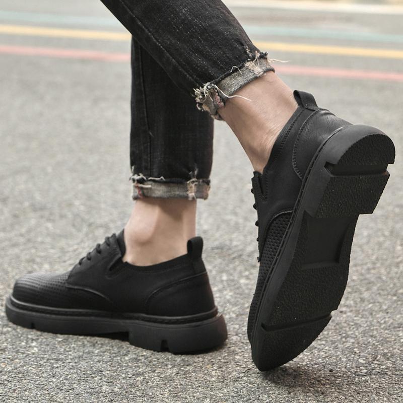 Mode Outdoor Sicherheitsschuhe Atmungsaktive Echtes Leder Arbeitsschuhe Handgefertigte Lässige Oxford Schuhe Schnürschuhe Herren Verschleißfeste Schuhe