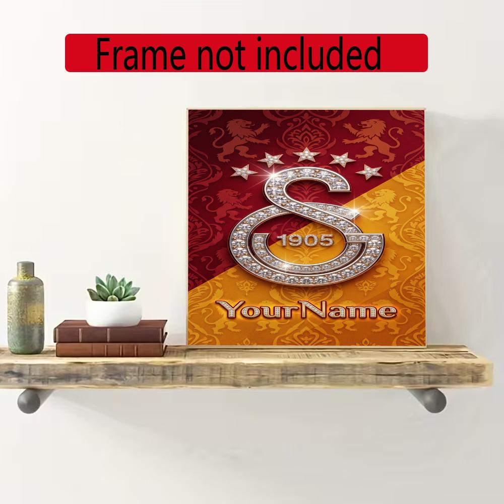 Galatasaray Personalized Name Round Diamond Painting Kit Diamond Embroidery Painting Rhinestones Mosaic Frameless Handwork Decoration Arts