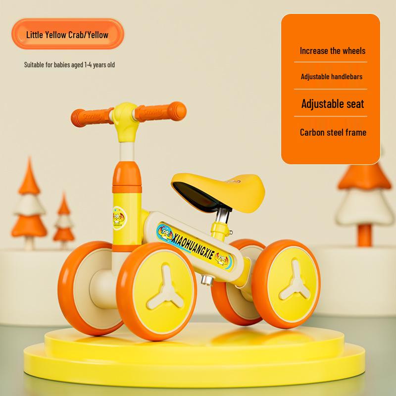 Verstelbare Loopfiets voor Leeftijden 1-4, Zonder Pedalen, Zacht Zadel, Baby Glijder