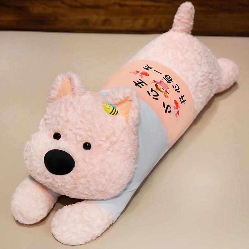 110cm Huge Kawaii Dog Plush Toys Cartoon Stuffed Animal Cute Soft Cuddly Baby Plushie Pillow Lie Prone Toy For Girls Gift Decor