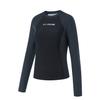 Li Ning Swimming Series Color Block Letter Round Neck Pullover Long Sleeve Two-Piece Swimsuit Women swimsuit Black Ink-Gray ASLT074-2