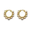 European and American personalized light luxury exquisite pearl circle earrings retro elegant Shu Xiaoxiangfeng design earrings