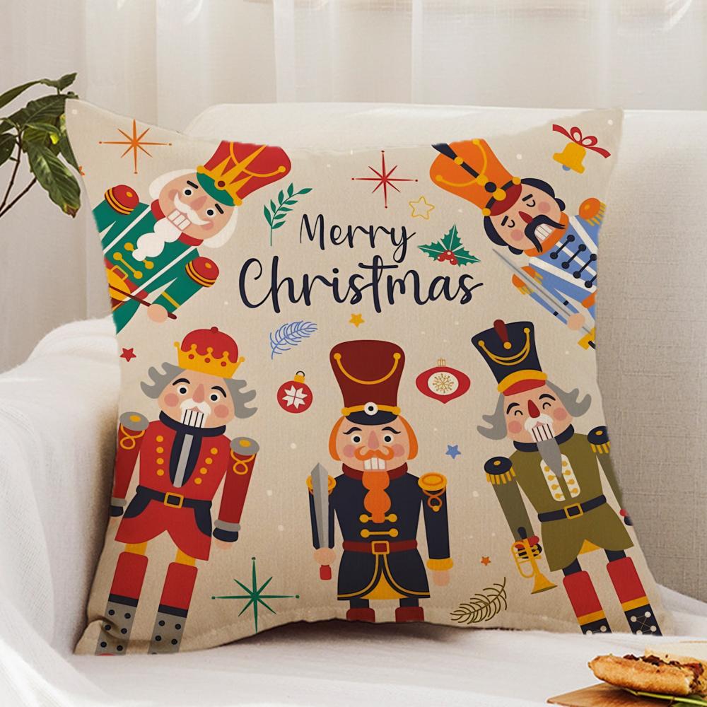 N-Nussknacker S-Soldat Weihnachtskissenbezug Premium Komfort Wendbarer Kissenbezug - Dual - Use Design für Zuhause & Auto