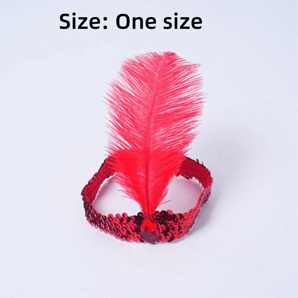 1920s Feather Headpiece Vintage Gatsby Headpiece Sequins Headbands  Halloween Costume Accessory