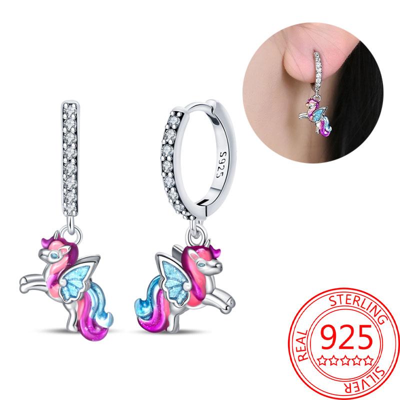 Brincos de abelha para menina adorável amarelo preto dançando abelha feliz s925 brincos de argola presente de aniversário joias de prata