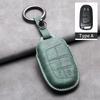 Leather Car Key Case Cover Keychain For Jeep Wrangler Commander Compass Patriot Renegade Cherokee grand cherokee Keyring