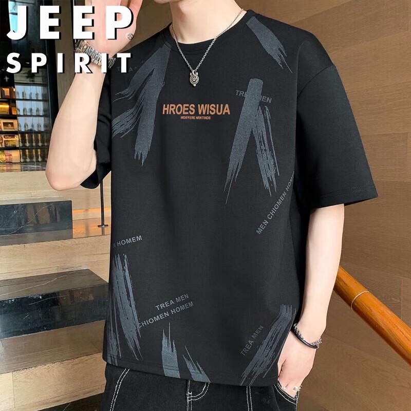 JEEP SPIRIT Men s Casual Print Short Sleeve T-Shirt XL
