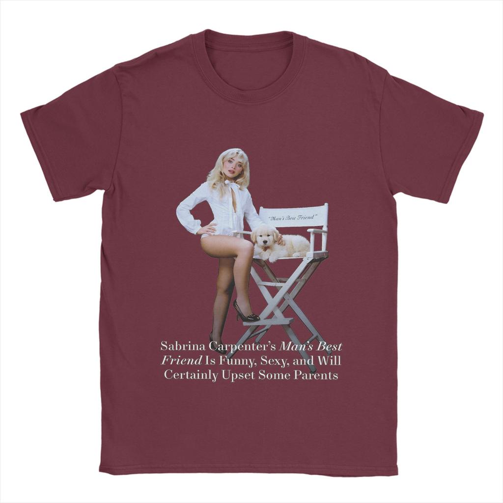 Sabrina Carpenters   T-Shirts Men  Novelty Cotton Tees Crewneck Short Sleeve T Shirt Gift Idea Clothes