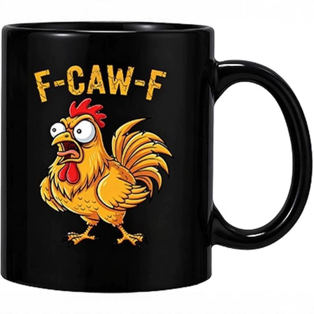 Funny F-Caw-F Chicken FCAWF Mug Fun Tea Cup Gift For Women Men 3.74"*3.15" Cute Cup Gift from Premium Ceramic Material