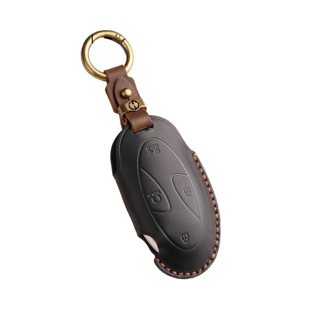 The New Retro Key Bag Is Suitable for Korean Hyundai Car Key Cover, Purely Handmade High-end Protective Shell Buckle, Cowhide.