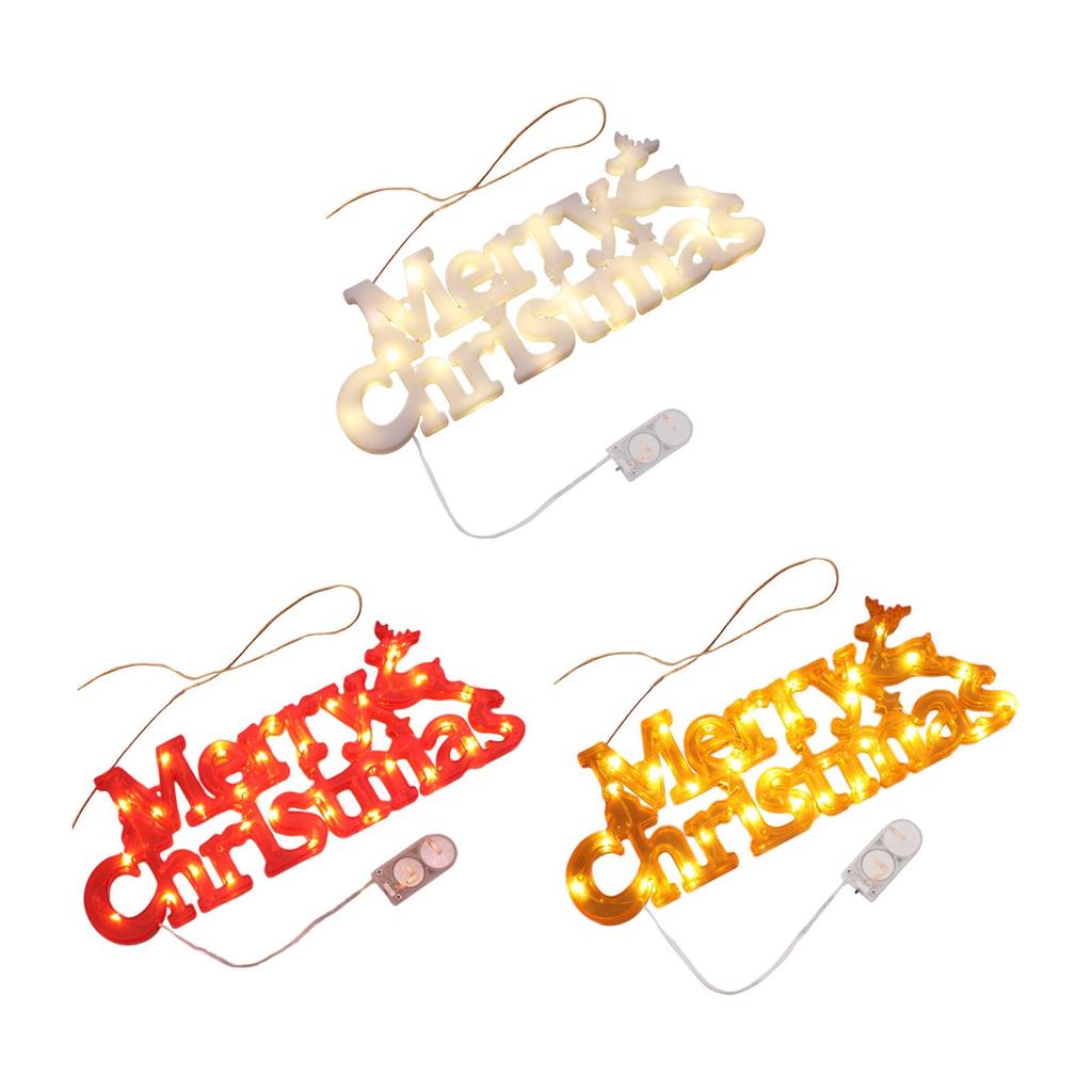 Christmas Lighted Plaque Decor Ornament Merry Christmas Neon Sign for Christmas Party Indoor Porch Holiday Favor Supplies
