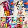 Macarons Cake Dessert Phone Case For Samsung Galaxy S25 S24 Ultra S9 S10 S20 S21 S22 Plus S23 FE S24 FE Cover
