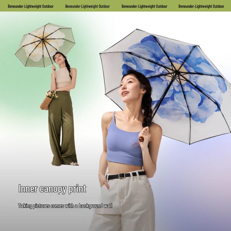 Beneunder BM664 UV Protection Three-Fold Sun/Rain Umbrella
