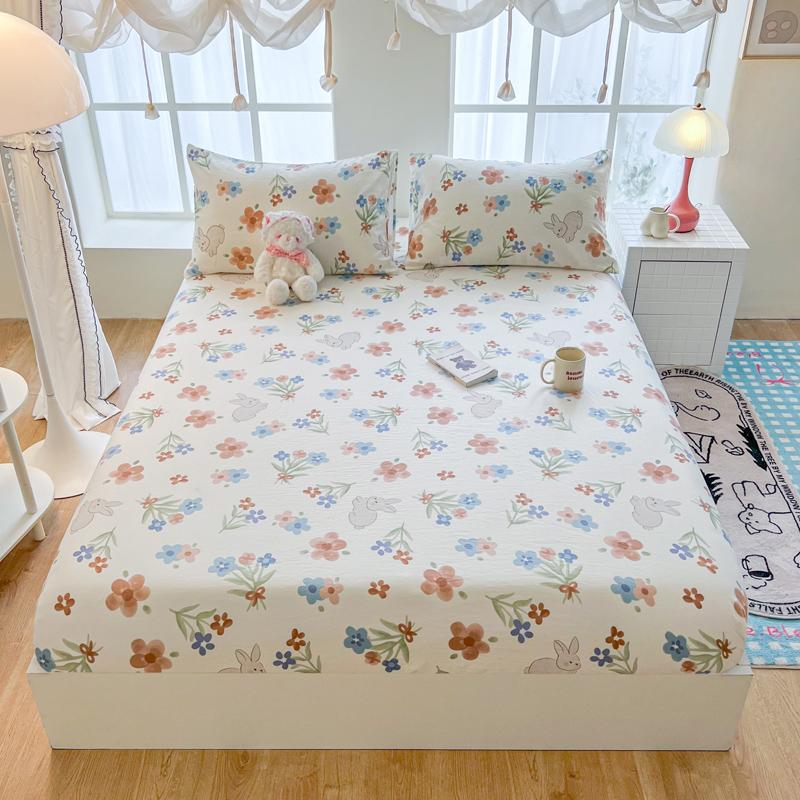 Soft Bonenjoy Fitted Sheet Printed Bed Cover Breathable Mattress Protector Bed Linen Pillowcase Need Order